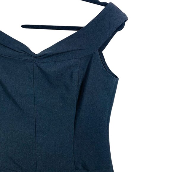 Off Shoulder A-Line  cocktail retro party  Ruby Rox Black Dress Ss 11 - Picture 13 of 16